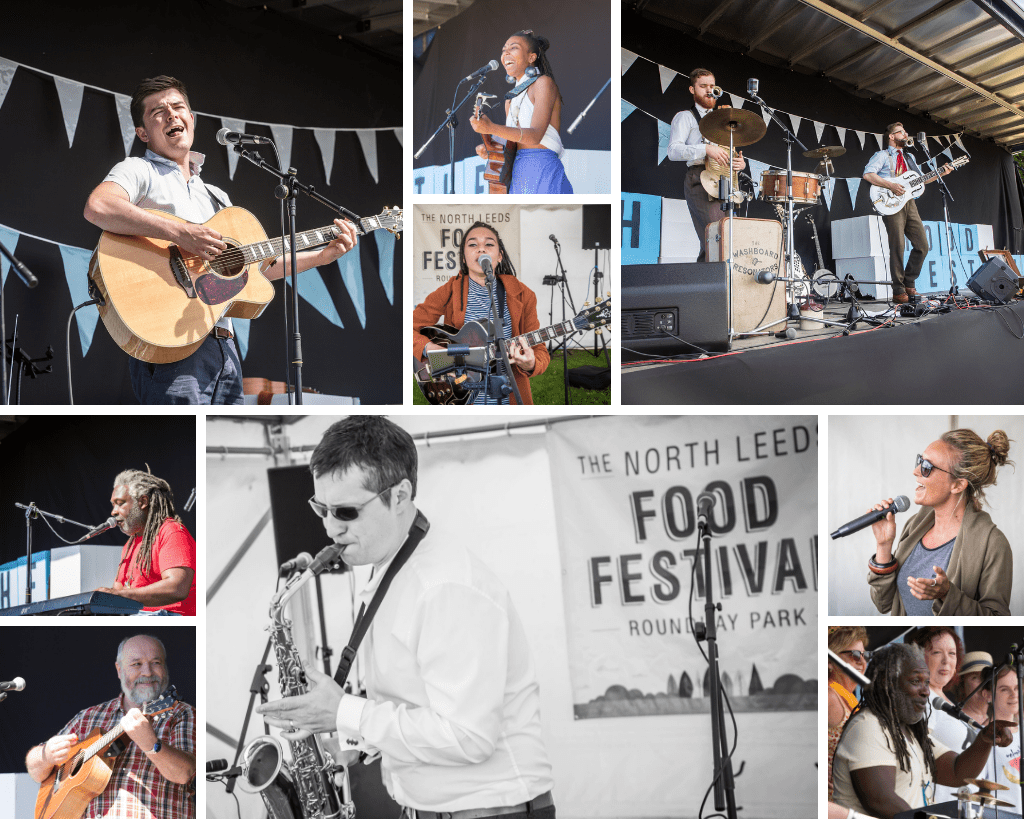 Musicians at Harrogate Food Festival